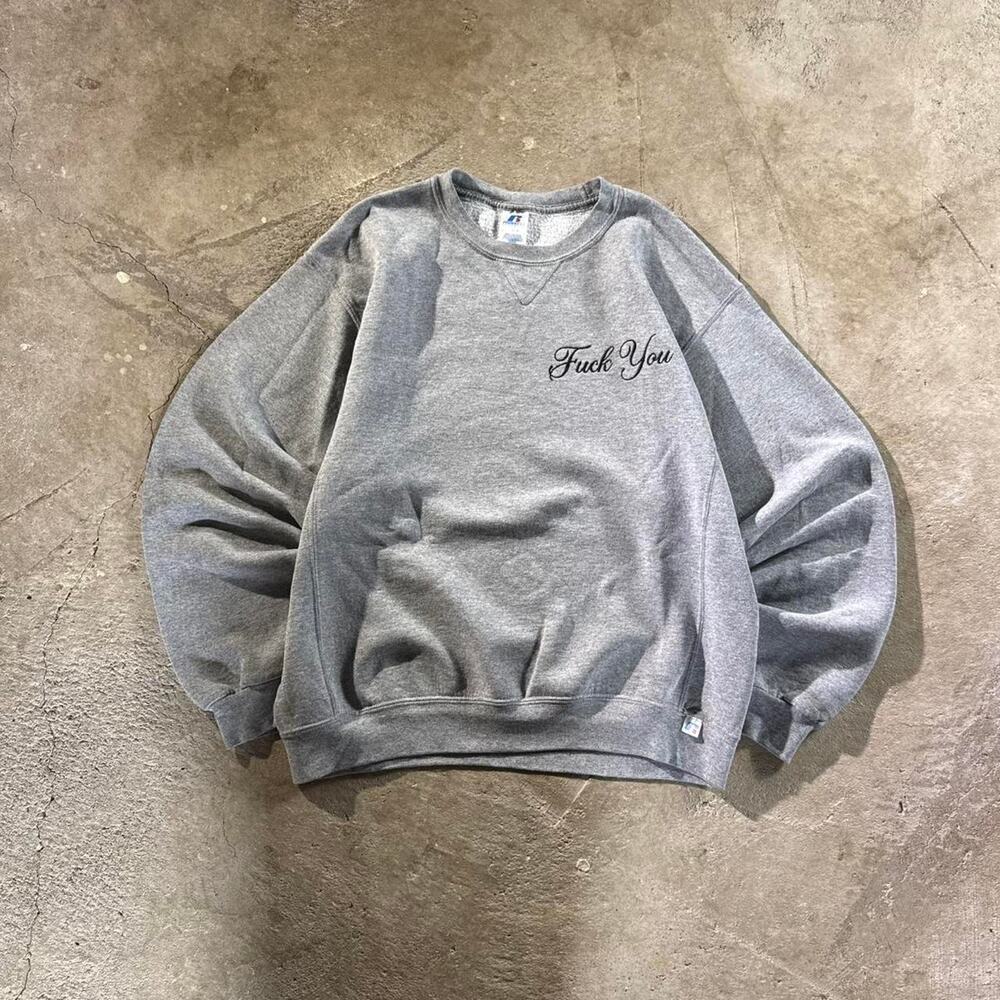 Y2K Grey Russell Athletic Crewneck Sweatshirt